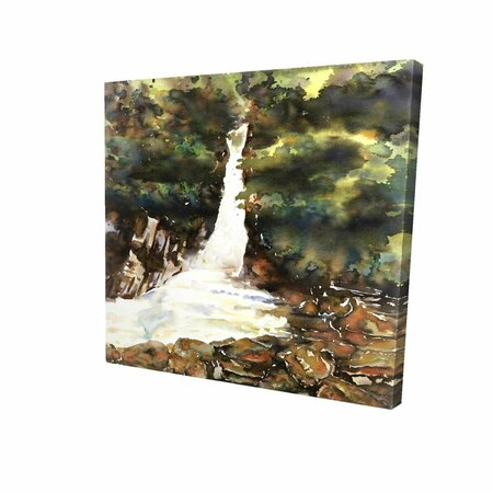 FONDO 32 x 32 in. Watercolor Waterfalls-Print on Canvas FO2790224